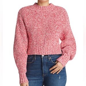 Rebecca Minkoff Pink Cropped Bowie Knit Sweater
